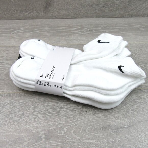 Nike Everyday Plus Ankle Socks 6 Pack Mens Size XL 12-15 White NEW - Picture 9 of 11